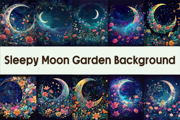 Download Sleepy Moon Garden Background - Sleepy moon Collection