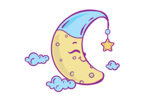 Download Sleepy Moon with Star Dangle - Sleepy moon Collection