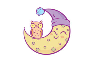 Download Sleepy Moon with Owl - Sleepy moon Collection