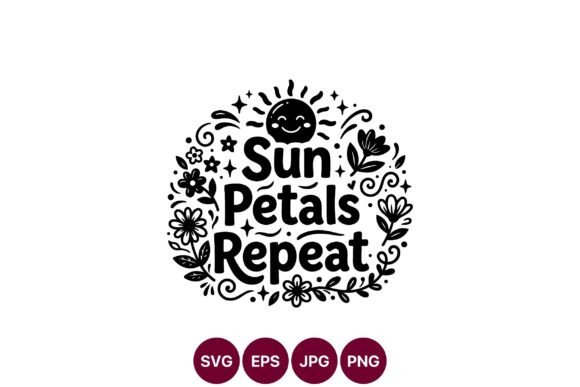 Download Sun Petals Repeat Floral Vector Art - Petals Collection